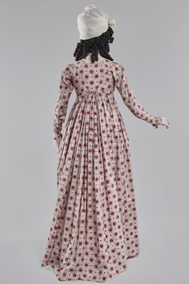 Lot 6 - A printed cotton round gown, French, circa 1797