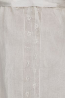 Lot 43 - A fine Indian muslin bridal gown with long train, English, 1805