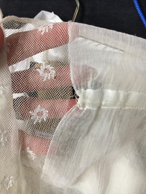 Lot 43 - A fine Indian muslin bridal gown with long train, English, 1805