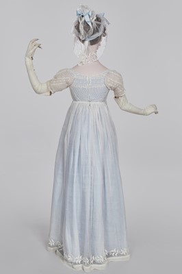 Lot 83 - A fine muslin day dress with lace bodice, English, circa 1810