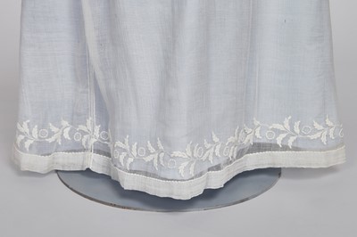 Lot 83 - A fine muslin day dress with lace bodice, English, circa 1810