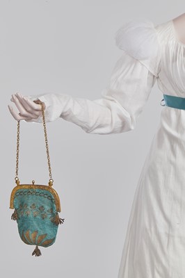 Lot 110 - A white percale cotton gown, English, circa 1815