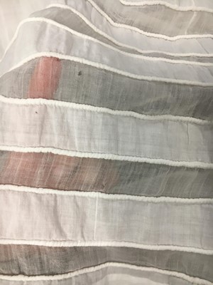 Lot 110 - A white percale cotton gown, English, circa 1815