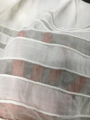 Lot 110 - A white percale cotton gown, English, circa 1815