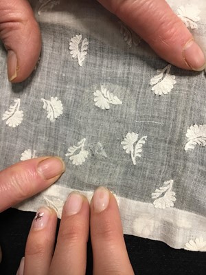 Lot 55 - A whitework embroidered muslin day dress, English, circa 1808
