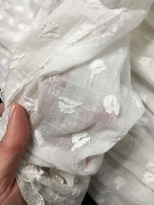 Lot 55 - A whitework embroidered muslin day dress, English, circa 1808