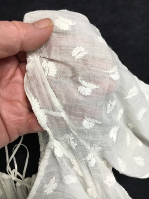 Lot 55 - A whitework embroidered muslin day dress, English, circa 1808