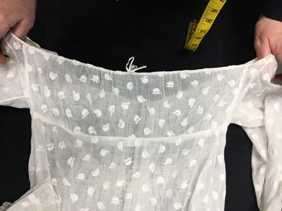 Lot 55 - A whitework embroidered muslin day dress, English, circa 1808