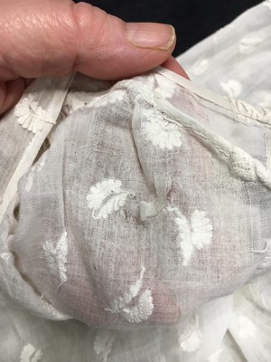Lot 55 - A whitework embroidered muslin day dress, English, circa 1808
