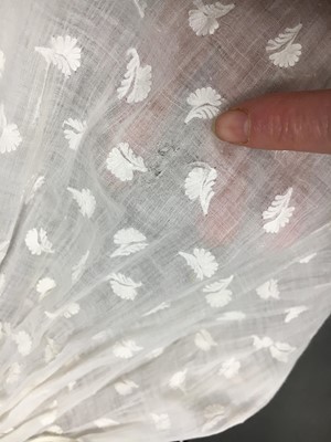 Lot 55 - A whitework embroidered muslin day dress, English, circa 1808