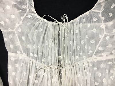 Lot 55 - A whitework embroidered muslin day dress, English, circa 1808