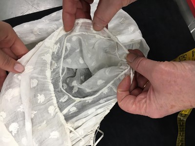 Lot 55 - A whitework embroidered muslin day dress, English, circa 1808