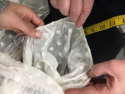 Lot 55 - A whitework embroidered muslin day dress, English, circa 1808