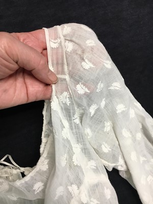 Lot 55 - A whitework embroidered muslin day dress, English, circa 1808