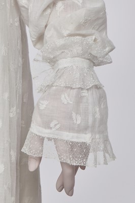 Lot 55 - A whitework embroidered muslin day dress, English, circa 1808