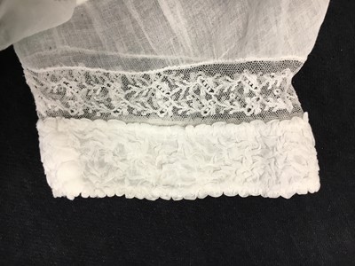 Lot 39 - A fine Indian muslin evening dress with long train, English, 1804-05