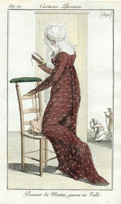 Lot 30 - A printed cotton day dress, English, circa 1805