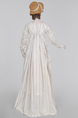 Lot 30 - A printed cotton day dress, English, circa 1805