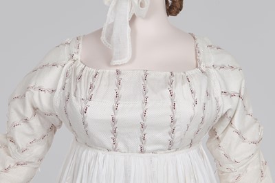 Lot 30 - A printed cotton day dress, English, circa 1805