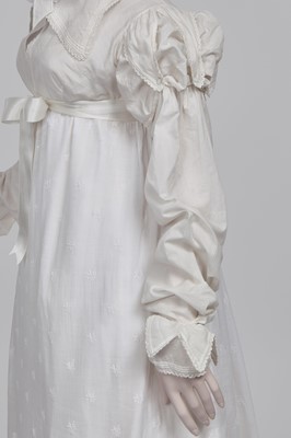 Lot 105 - A white cotton spencer, circa 1815