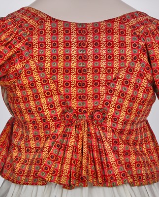 Lot 109 - A printed cotton spencer, Alsatian, circa 1815