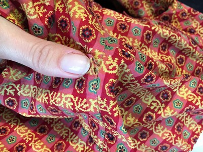 Lot 109 - A printed cotton spencer, Alsatian, circa 1815