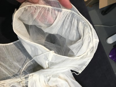 Lot 46 - A whitework embroidered muslin dress and stole, French, circa 1806