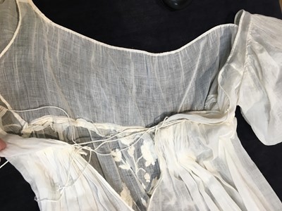 Lot 46 - A whitework embroidered muslin dress and stole, French, circa 1806