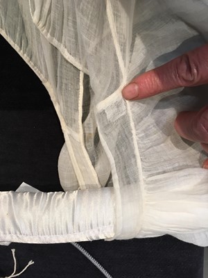 Lot 46 - A whitework embroidered muslin dress and stole, French, circa 1806