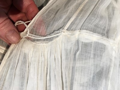 Lot 46 - A whitework embroidered muslin dress and stole, French, circa 1806