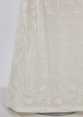 Lot 46 - A whitework embroidered muslin dress and stole, French, circa 1806
