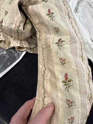 Lot 2 - A striped silk caraco, French, circa 1795
