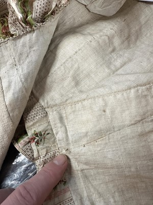 Lot 2 - A striped silk caraco, French, circa 1795