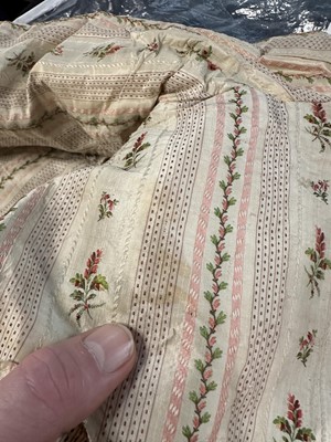 Lot 2 - A striped silk caraco, French, circa 1795