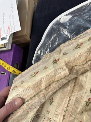 Lot 2 - A striped silk caraco, French, circa 1795