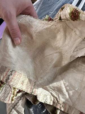 Lot 2 - A striped silk caraco, French, circa 1795