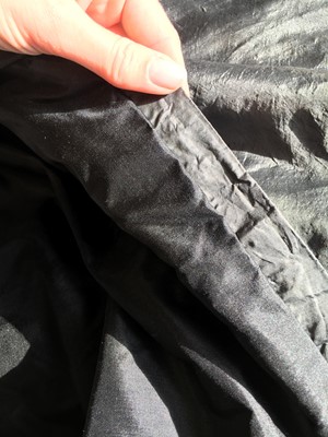 Lot 97 - A sarsanet mourning gown, French, circa 1813