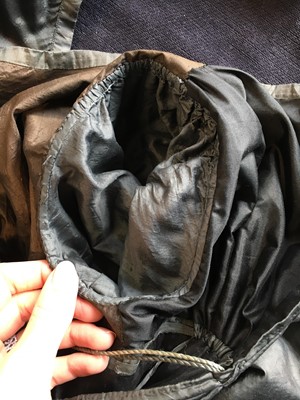 Lot 97 - A sarsanet mourning gown, French, circa 1813