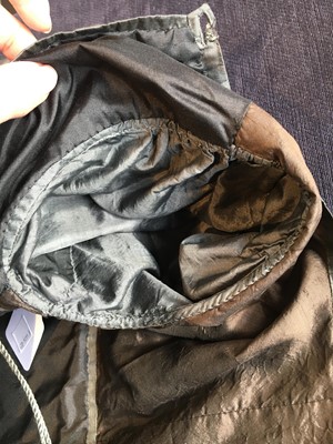 Lot 97 - A sarsanet mourning gown, French, circa 1813