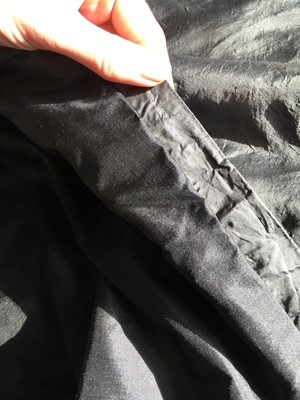 Lot 97 - A sarsanet mourning gown, French, circa 1813