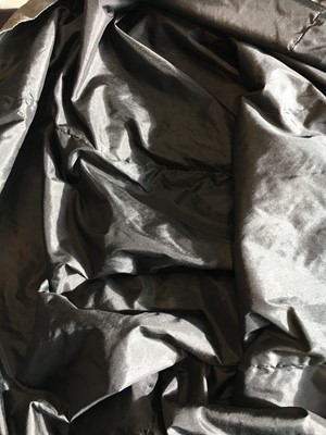 Lot 97 - A sarsanet mourning gown, French, circa 1813