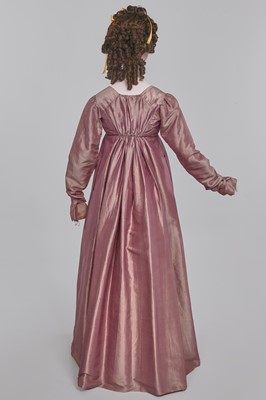 Lot 23 - A mauve shot-silk transition gown, French, circa 1800