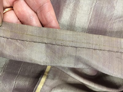 Lot 23 - A mauve shot-silk transition gown, French, circa 1800