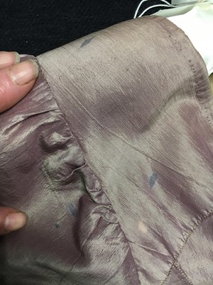 Lot 23 - A mauve shot-silk transition gown, French, circa 1800