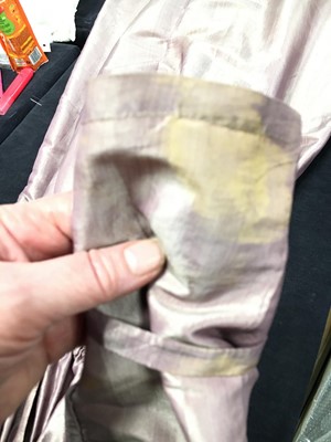 Lot 23 - A mauve shot-silk transition gown, French, circa 1800