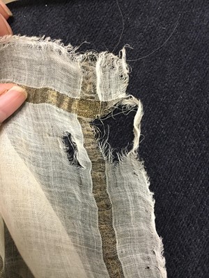 Lot 23 - A mauve shot-silk transition gown, French, circa 1800