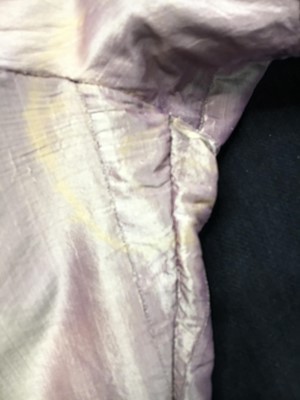 Lot 23 - A mauve shot-silk transition gown, French, circa 1800