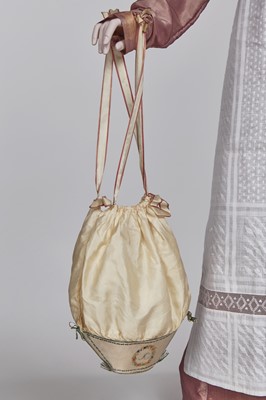 Lot 23 - A mauve shot-silk transition gown, French, circa 1800