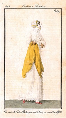 Lot 57 - A white percale redingote, French, 1808-12