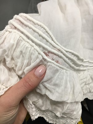 Lot 114 - A yellow silk twill gros de Tours silk spencer, probably English, 1815-17